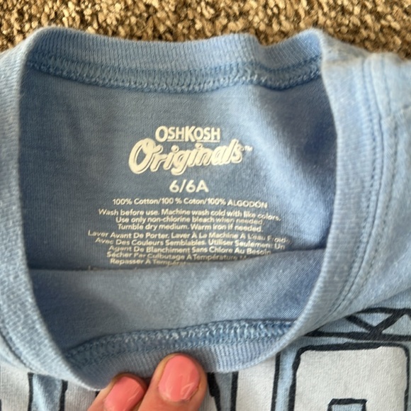Carter's Blue and Cream Kids Long Sleeve Shirts - Picture 5 of 6